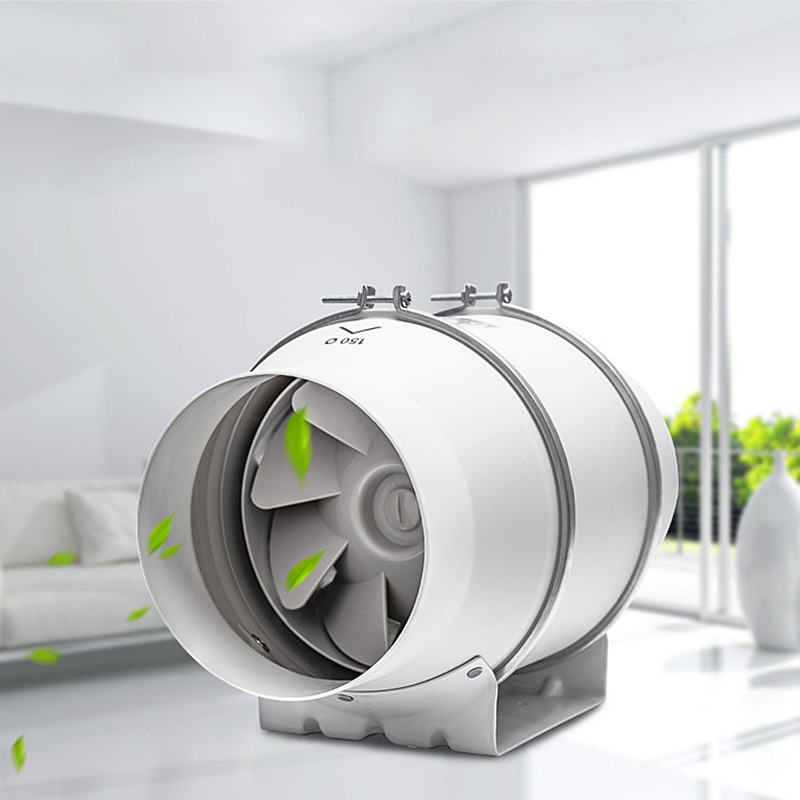 Home Bathroom Extractor Fan - Kipas Ventilasi Saluran Udara Inline 6''