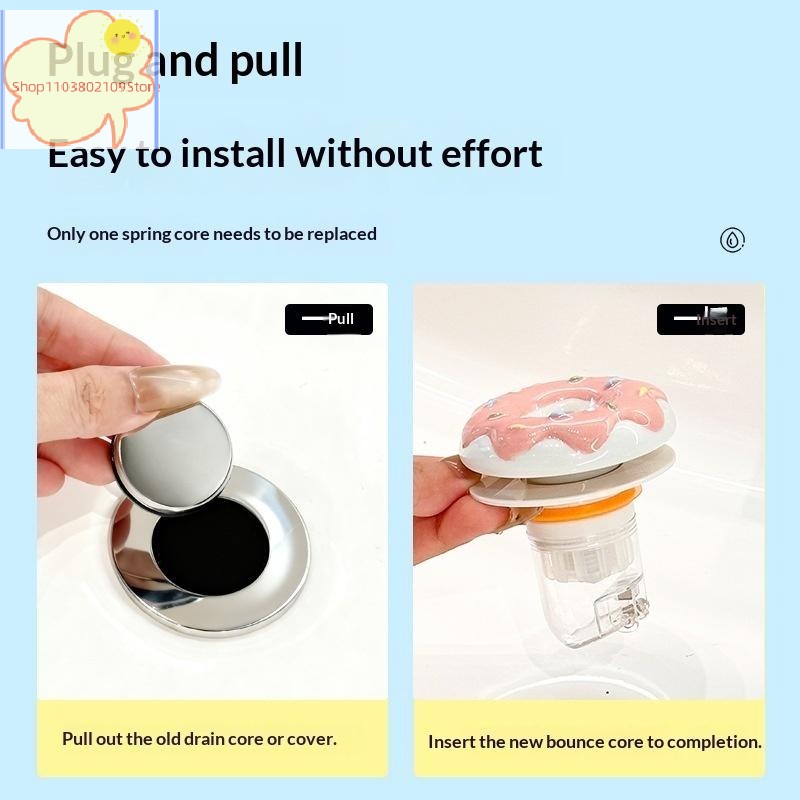 Home Hardware Bathroom Sinks - 【HT】Penutup Saluran Air Keramik Bentuk Donat