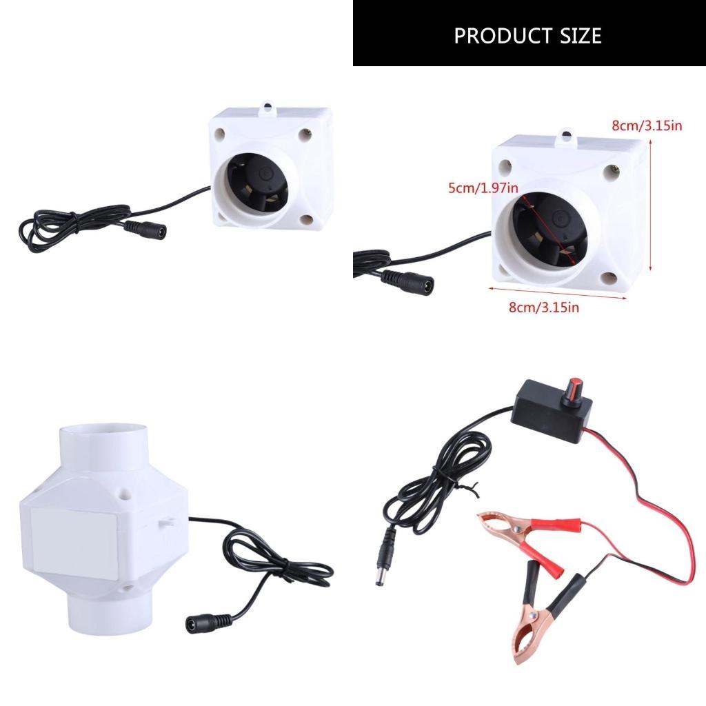Home Bathroom Extractor Fan - 652F 12V Kipas Knalpot Rumah Pipa