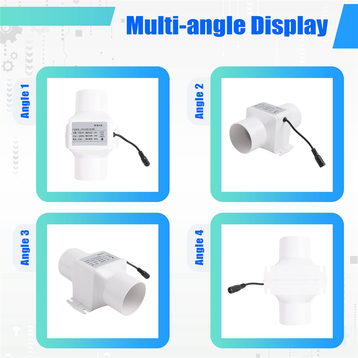 Home Bathroom Extractor Fan - DT81 60mm Kipas Ekstraktor Kebisingan Rendah