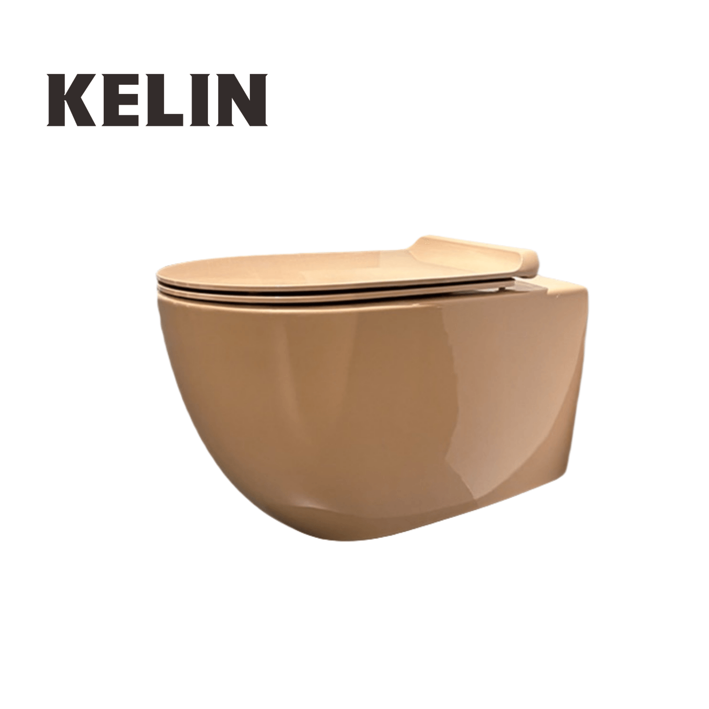 Home And Bathroom - KELIN Toilet Gantung Dinding Keramik Aprikot