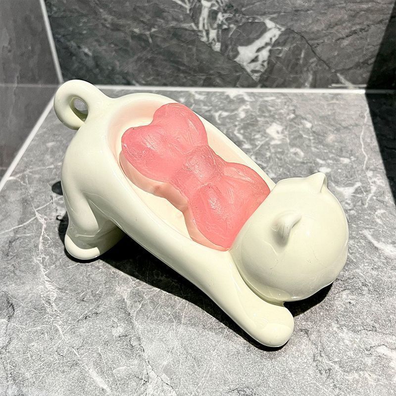 Home Bathroom Essentials - Tempat Sabun Kucing Lucu, Wadah Sabun