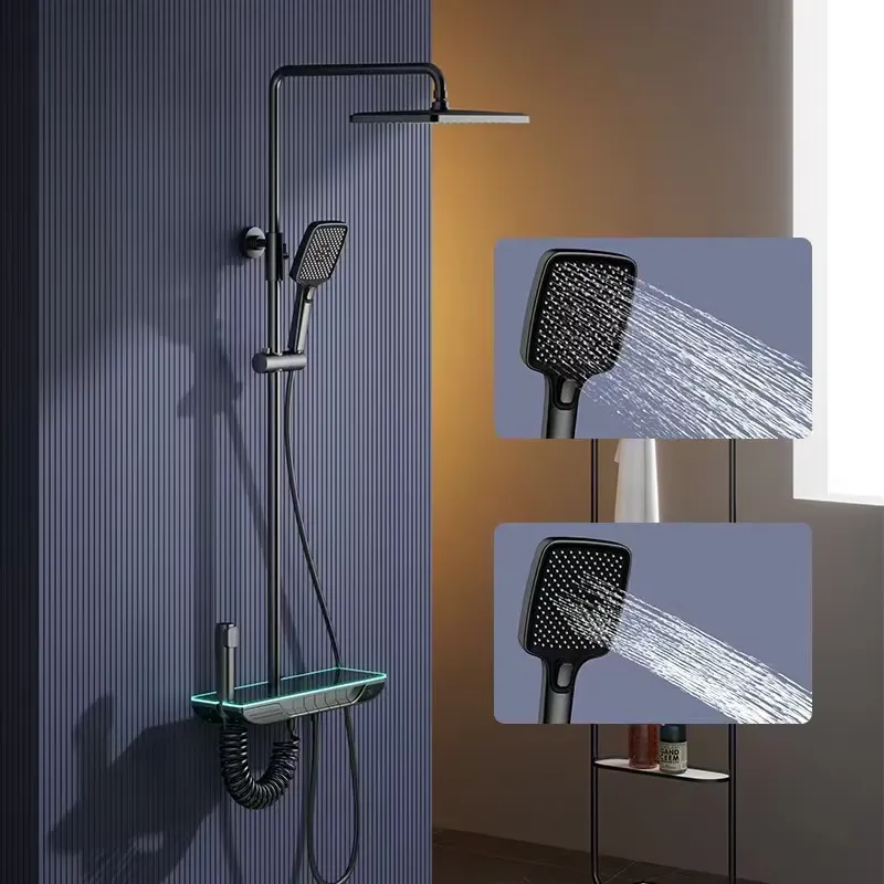 Home And Bathroom - Set Shower Termostatik Digital Pintar, Keran