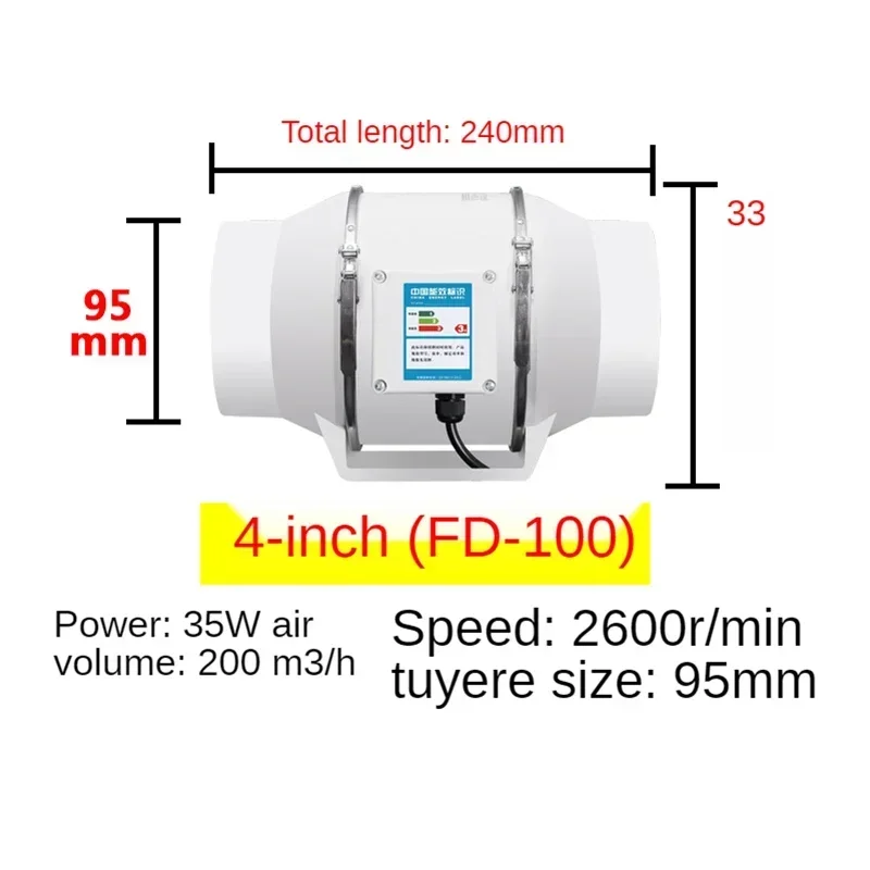 Kipas pembuangan rumah 4/5/6 i - Home Bathroom Extractor Fan ulasan dan harga