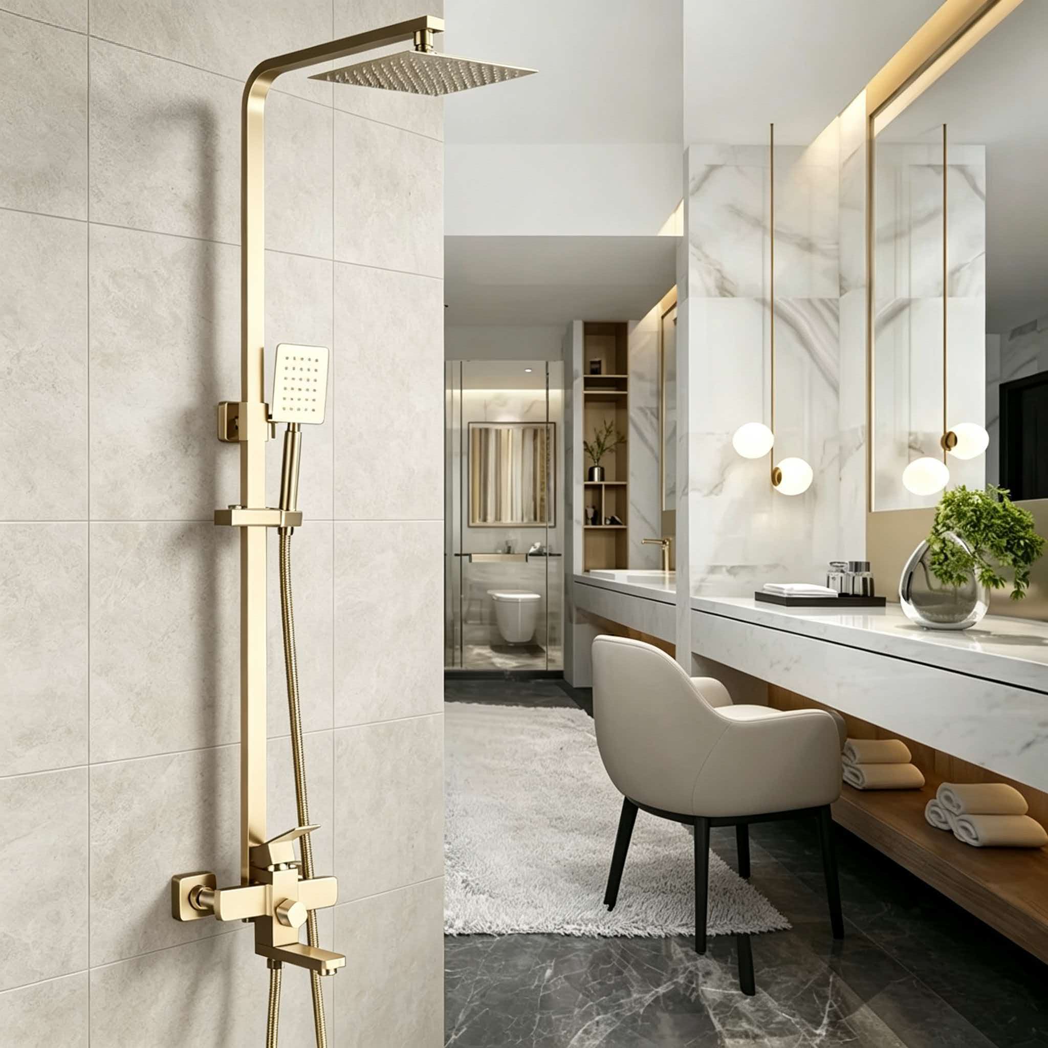 Set shower emas stainless stee - Home And Bathroom ulasan dan harga