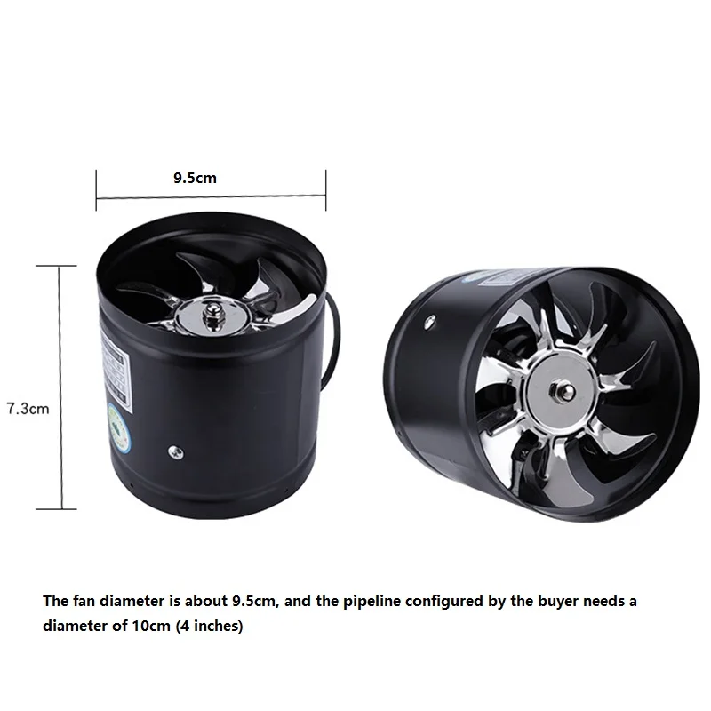 Kipas angin Ventilator 4 inci  - Home Bathroom Extractor Fan ulasan dan harga