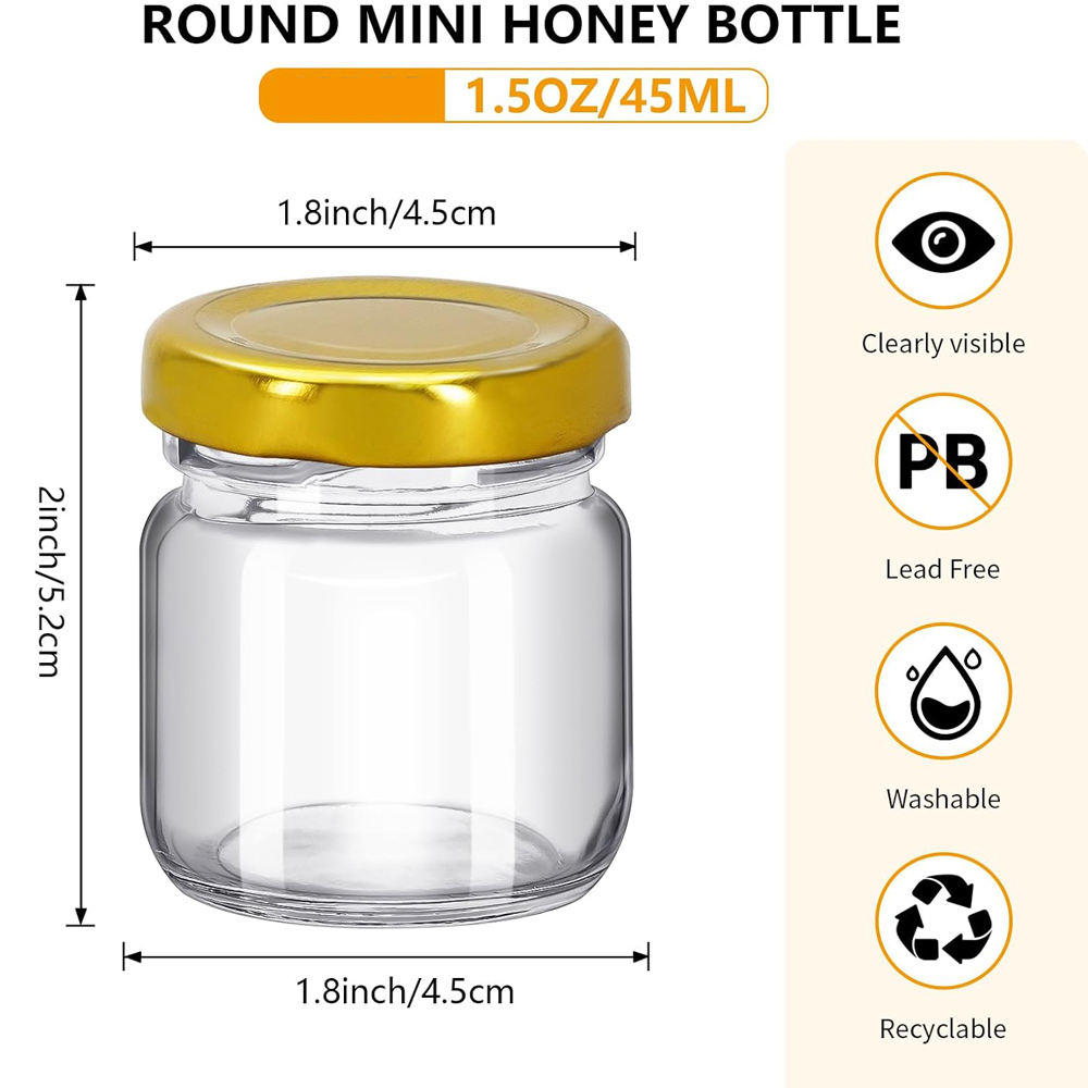 Botol Madu Mini Bulat Transpar - Bath Salts Jar ulasan dan harga