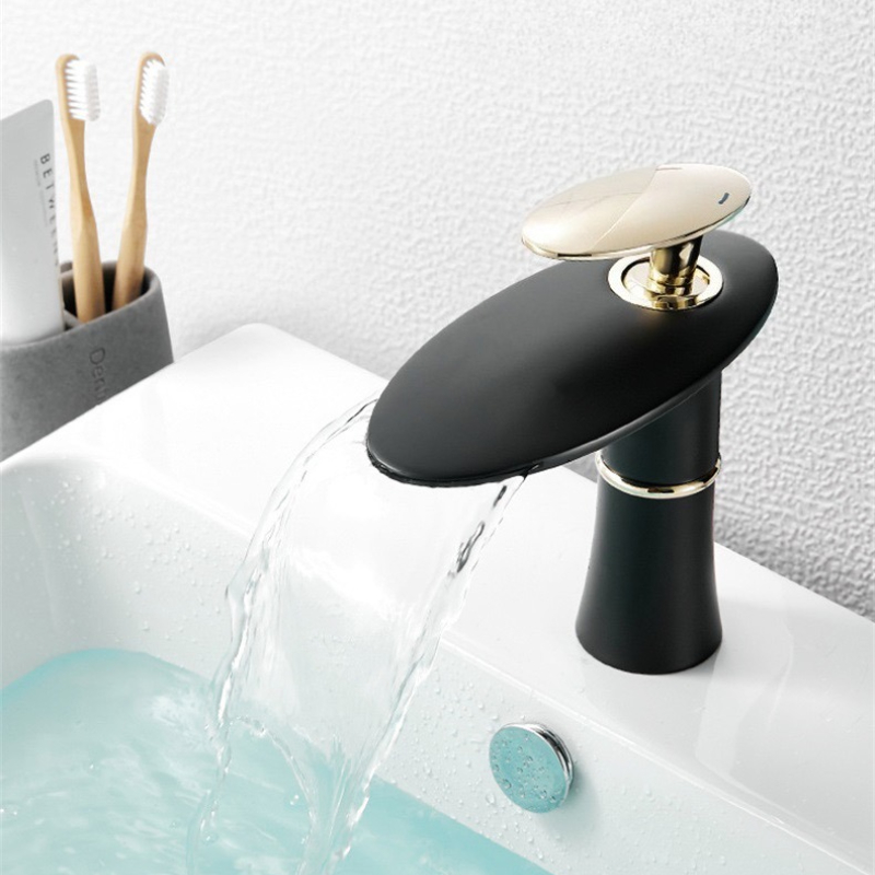 Keran Air Terjun Putih/Hitam E - Home Hardware Bathroom Sinks ulasan dan harga