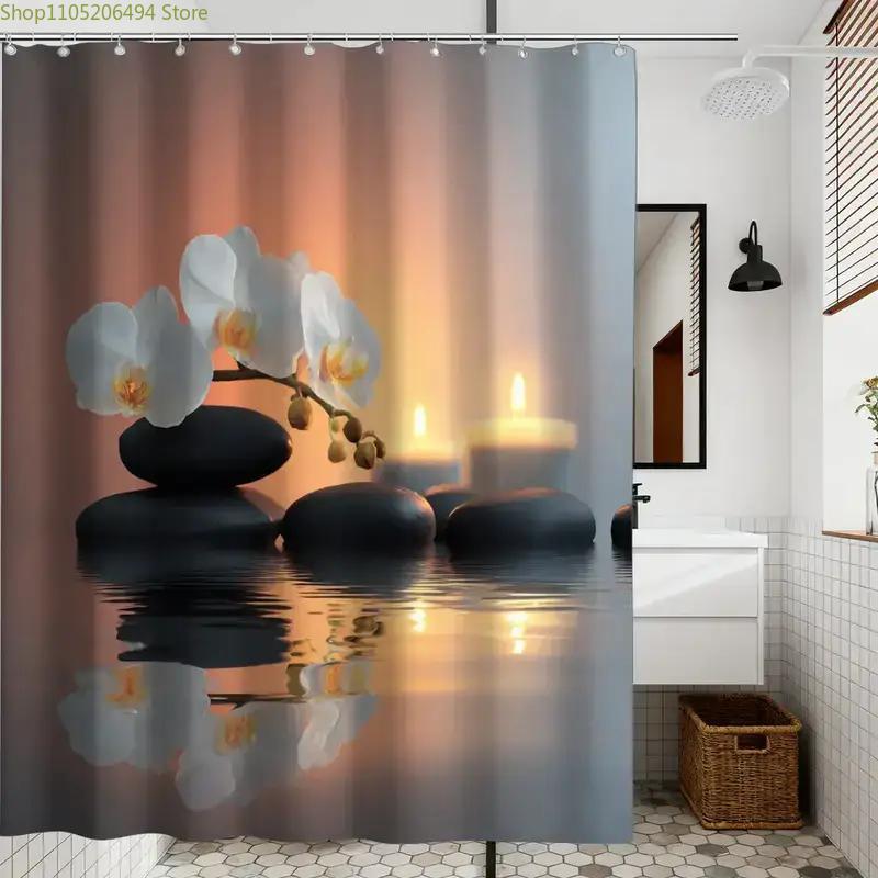Tirai Mandi Zen Orchid and Sto - Home Bathroom Spa Ideas ulasan dan harga