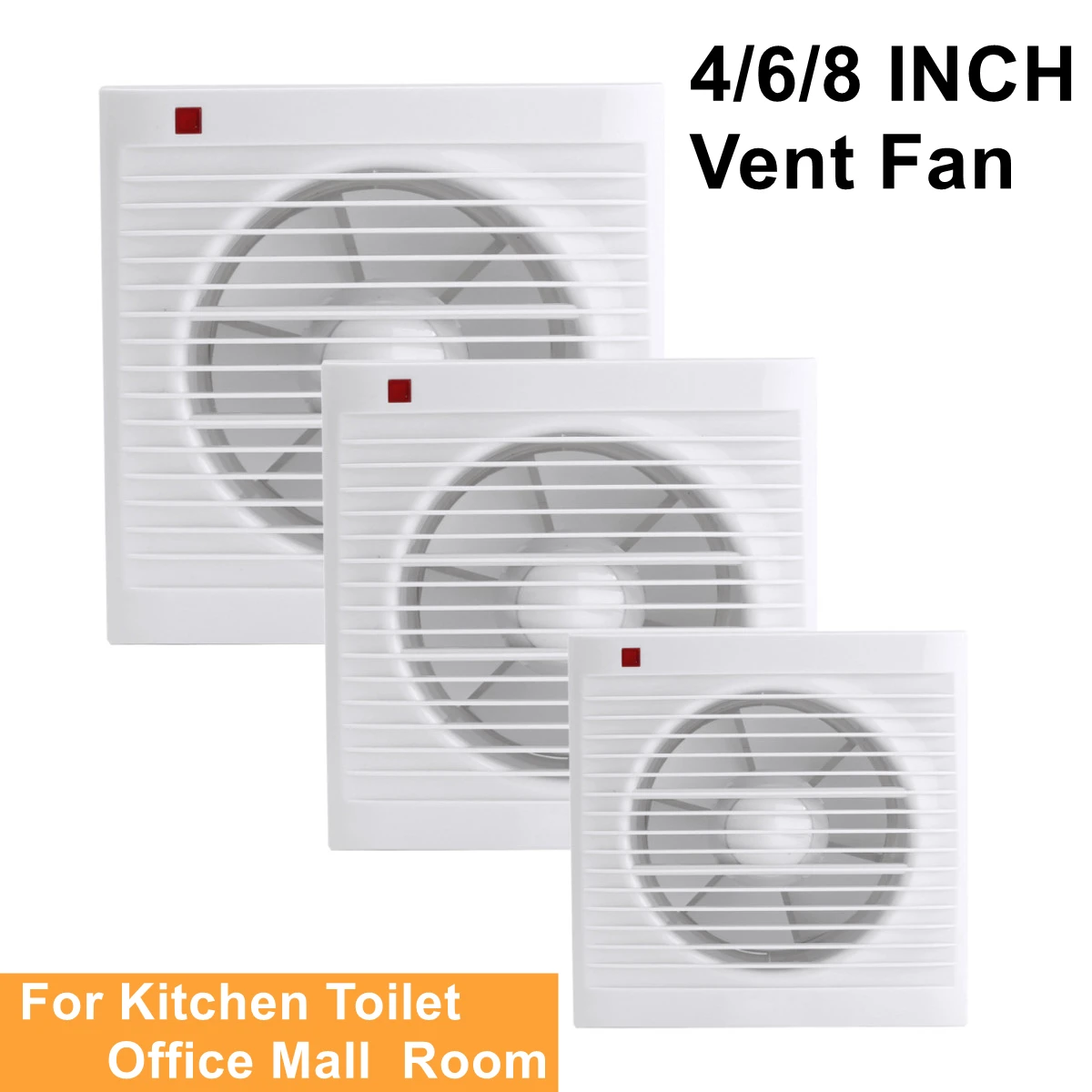 Kipas Exhaust Kamar Mandi 4 In - Home Bathroom Extractor Fan ulasan dan harga