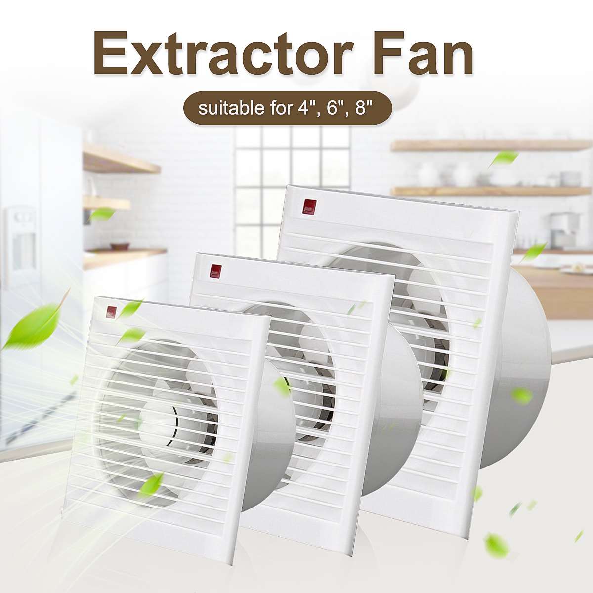 Kipas Exhaust Kamar Mandi 4 In - Home Bathroom Extractor Fan ulasan dan harga